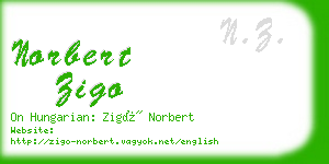 norbert zigo business card